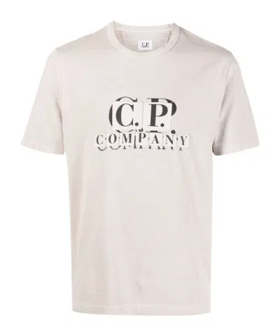 C.p. Company Logo-patch Cotton T-shirt In White