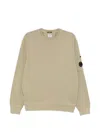 C.p. Company C.p.company Crew Neck Sweatshirt With Logo Patch In Green