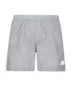 C.p. Company Logo-patch Elasticated-waist Shorts In Gray
