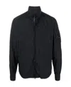 C.p. Company Logo-patch Funnel Neck Jacket In Black