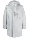 C.p. Company Logo-patch Hooded Jacket In Grau