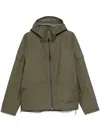 C.p. Company Logo-patch Hooded Jacket In Green