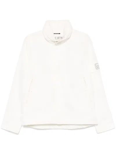C.p. Company Logo-patch Hooded Jacket In White