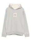 C.p. Company Logo-patch Hoodie In Gray