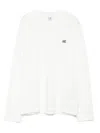 C.p. Company Logo-plaque Long-sleeve T-shirt In White
