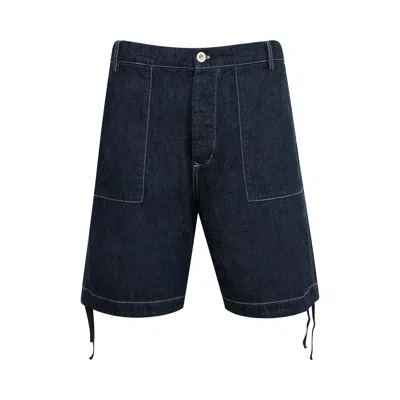 Pre-owned C.p. Company Logo Patch On The Back Shorts 'denim' | Blue | Men's Size 50