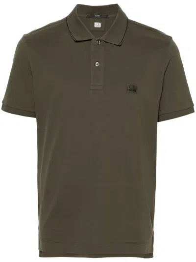 C.P. COMPANY LOGO-PATCH PIQUÉ POLO SHIRT