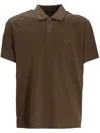 C.p. Company Polo Collar Short Sleeve In Brown