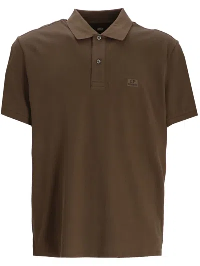 C.P. COMPANY LOGO-PATCH PIQUÉ POLO SHIRT