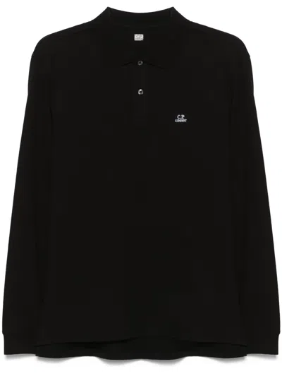 C.p. Company Long Sleeve Polo Shirt In Blue