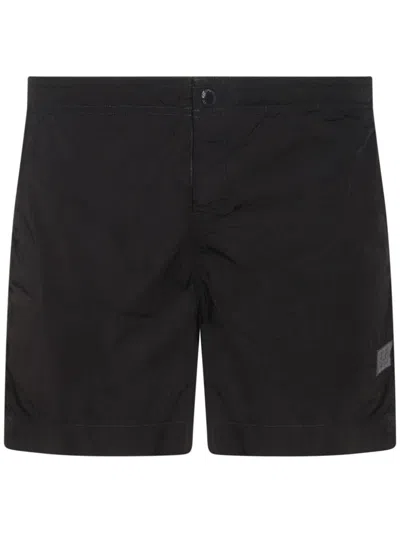 C.P. COMPANY LOGO-PATCH SHORTS
