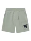C.p. Company Boys Lens Pocket Shorts In Green