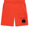 C.p. Company Boys Lens Pocket Shorts In Orange