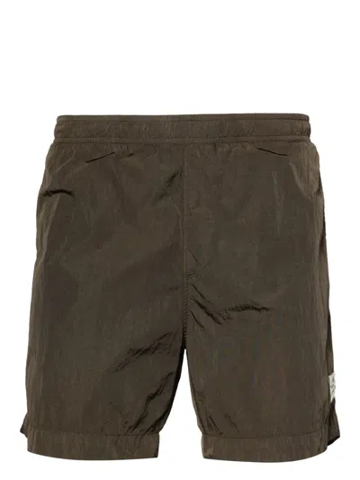 C.p. Company C.p.company Logo Swim Shorts In Polyamide In Green