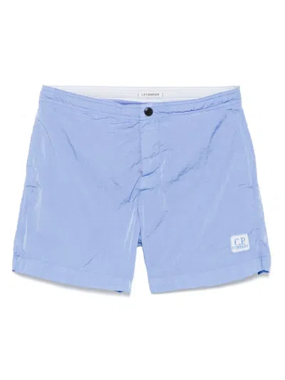 C.p. Company Badeshorts Mit Logo-patch In Blau
