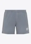 C.p. Company C.p.company Logo Patch Swim Shorts In Gray