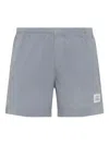 C.p. Company C.p.company Logo Patch Swim Shorts In Gray