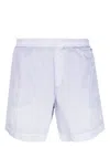 C.p. Company Logo-patch Elasticated-waist Shorts In Purple