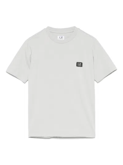 C.p. Company Kids' Logo-patch T-shirt In Grey
