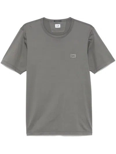 C.p. Company Logo-patch T-shirt In Grey