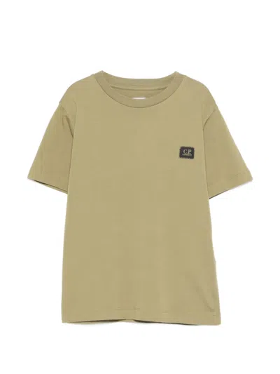 C.p. Company Kids' Logo Patch T-shirt In Neutral