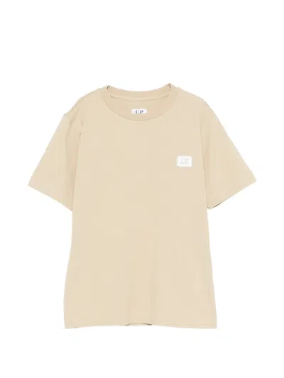 C.p. Company Kids' Logo-patch T-shirt In Neutral