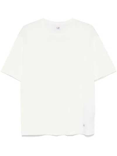 C.p. Company Logo-patch T-shirt In White