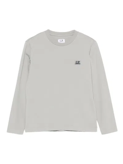 C.p. Company Kids' Logo-patch T-shirt In White