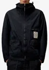C.p. Company C.p.company Men Goggle 50 Yarns Jacket With Hood In Black