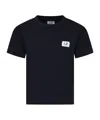C.p. Company Logo Pattern T-shirt In Black