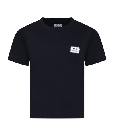 C.p. Company Kids' Logo Pattern T-shirt In Black