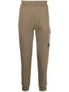 C.p. Company Side Logo-patch Track Pants In Green