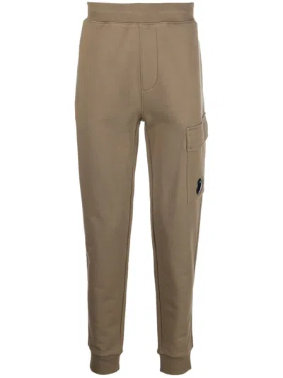 C.p. Company Side Logo-patch Track Pants In Green