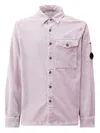 C.p. Company Logo-plaque Shirt In Purple