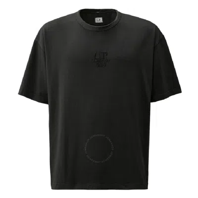 C.p. Company Cp Company Logo Print Cotton Boxy Fit T-shirt In Black