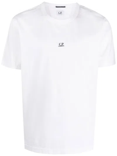 C.p. Company Logo-print Cotton Classic T-shirt In Weiss