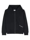 C.p. Company Logo-print Cotton Hoodie In Blue