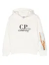 C.p. Company Logo-print Cotton Hoodie In White