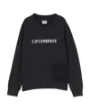 C.p. Company Logo-print Cotton Sweatshirt In Black