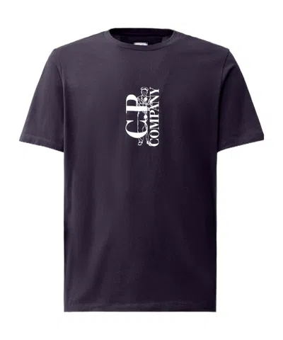 C.p. Company Logo-print Cotton T-shirt In Black