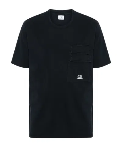 C.p. Company Logo-print Cotton T-shirt In Black