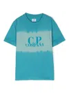 C.p. Company Logo-print Cotton T-shirt In Blau