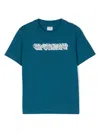 C.p. Company Logo-print Cotton T-shirt In Blue