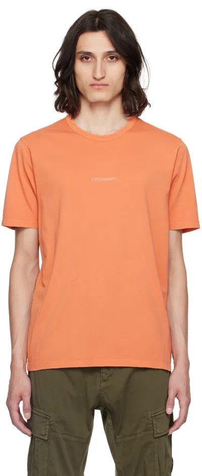 C.p. Company Orange Printed T-shirt In Multicolor