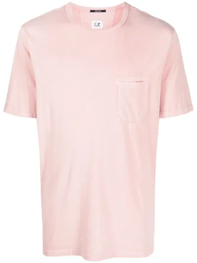 C.p. Company Logo-print Cotton T-shirt In Pink