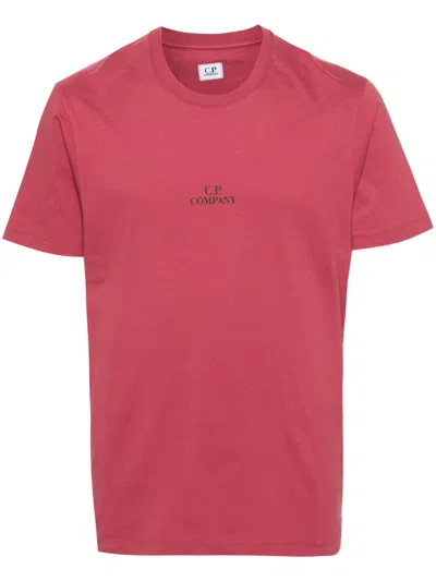 C.p. Company Logo-printed Cotton T-shirt In Pink
