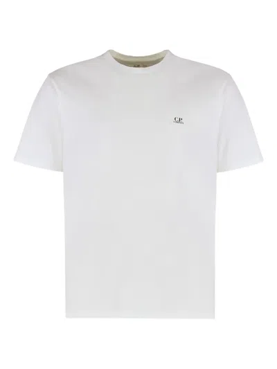 C.p. Company Logo-print Cotton T-shirt In White