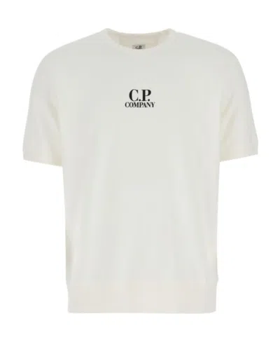 C.p. Company Logo-print Cotton T-shirt In White