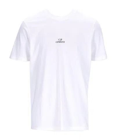 C.p. Company Logo-print Cotton T-shirt In White