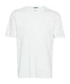 C.p. Company White T-shirt With Logo Embroidered On The Front Tone-on-tone In Cotton Man In White